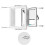 (White, M) Cat Door Small Pet Entry And Exit Security Gate On Doors And Windows 4