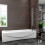 AICA Towel Rail Fixed Panel 6mm Pivot Radius Shower Bath Screen 4