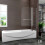 AICA Towel Rail Fixed Panel 6mm Pivot Radius Shower Bath Screen 1