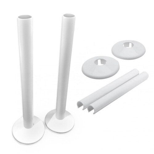 (White) Pipe Covers and Collars For 15mm Radiator Pipes