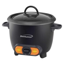 Brentwood TS-506BK 3-Cup Rice Cooker, Black