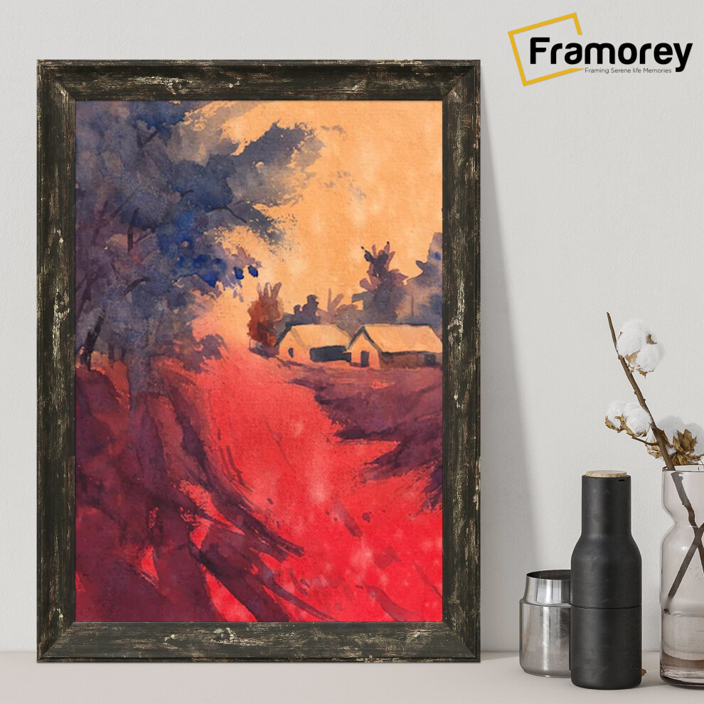 (28x20 Inch) Black Vintage Distressed Photo Frames Picture Frame Handmade Wood Effect Wall Art Poster Frames Home DÃ©cor Frame-image-OPC-P986DD8-NEW