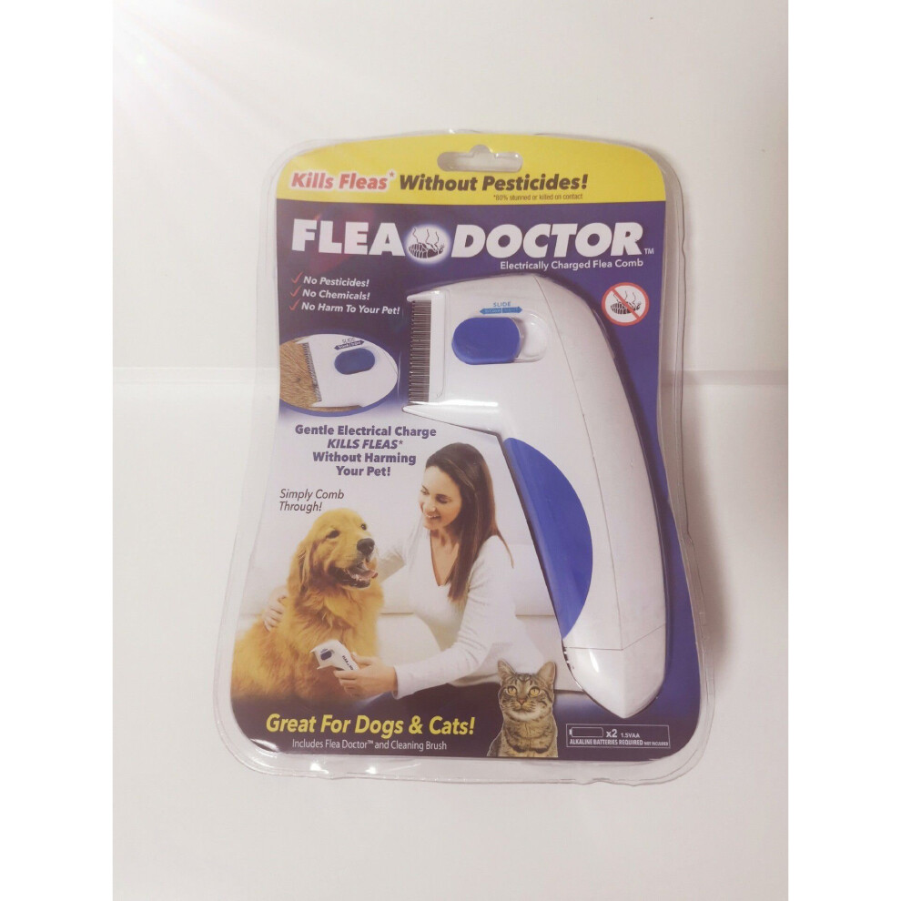 (Micro current) Electric Pet Flea Lice Cleaner Comb Grooming Tools For Cat Dog Cleaning Brush