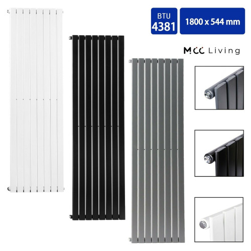 MCC (Grey, 1800x544 mm Single) MCC Radiator Horizontal Vertical Designer Flat Panel Central Heating Radiator Heater 2