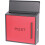 Steel Post Box Wall Mounted Red Door Top Slot Side Lock 2 Keys 3