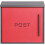 Steel Post Box Wall Mounted Red Door Top Slot Side Lock 2 Keys 2