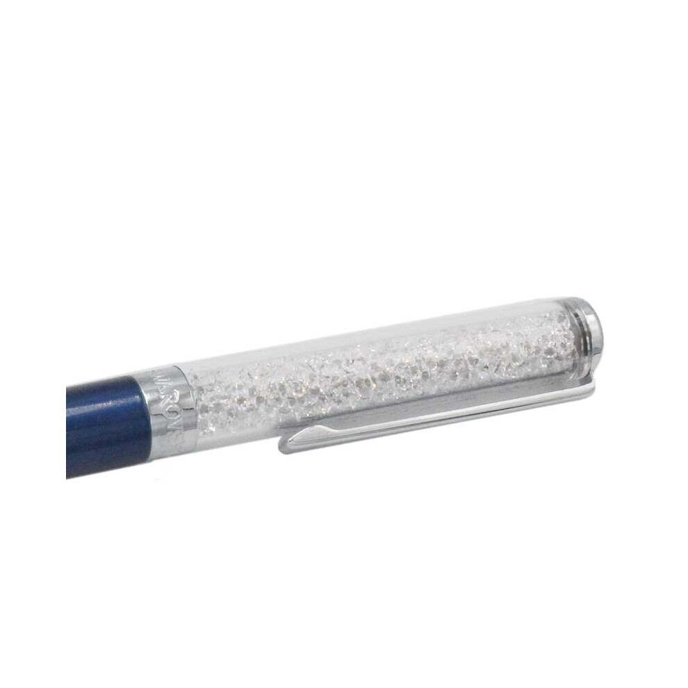 Stylo     bille Swarovski Crystalline bleu marine