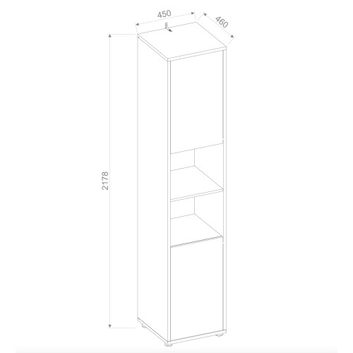 Arthauss BC-08 Tall Storage Cabinet for Vertical Wall Bed Concept 2
