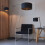Loops Nickel Plated Angular Table Lamp Light - Black Base & Cotton Shade - Desk Light 5