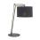 Loops Nickel Plated Angular Table Lamp Light - Black Base & Cotton Shade - Desk Light 1