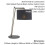 Loops Nickel Plated Angular Table Lamp Light - Black Base & Cotton Shade - Desk Light 2