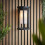 Loops Non Automatic Outdoor Wall Light - Textured Black & White Polycarbonate Shade 4