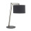 Loops Nickel Plated Angular Table Lamp Light - Black Base & Cotton Shade - Desk Light 8