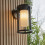 Loops Non Automatic Outdoor Wall Light - Textured Black & White Polycarbonate Shade 9