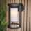 Loops Non Automatic Outdoor Wall Light - Textured Black & White Polycarbonate Shade 5