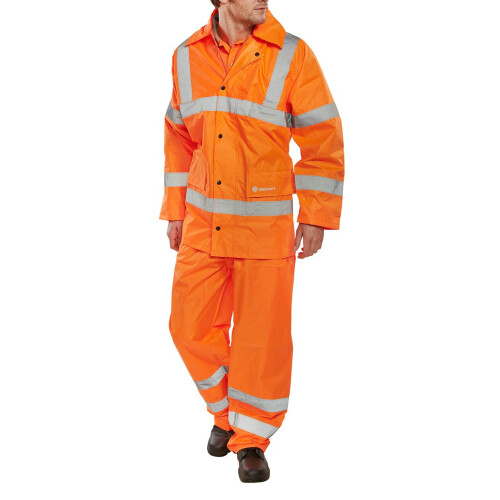 Beeswift - L/WT ORANGE EN ISO 20471 SUIT SML - Orange