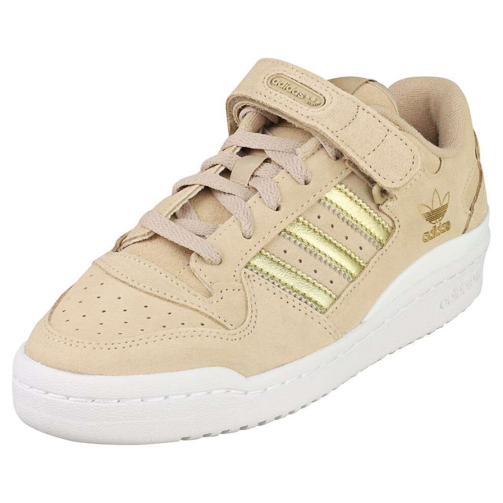 adidas Forum Low Womens Casual Trainers in Beige White - Size 7 UK