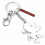 Harry Potter Harry Potter Gryffindor Lion and Bar Charm Keyring 1