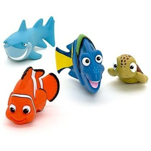 Disney Finding Nemo Rubber Bath Toys - Nemo, Bruce, Dory & Squirt