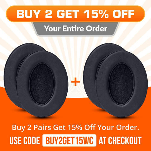 WC Wicked Cushions Upgraded Replacement Earpads for ATH M50X Fits ATH M40X / M50XBT / HyperX