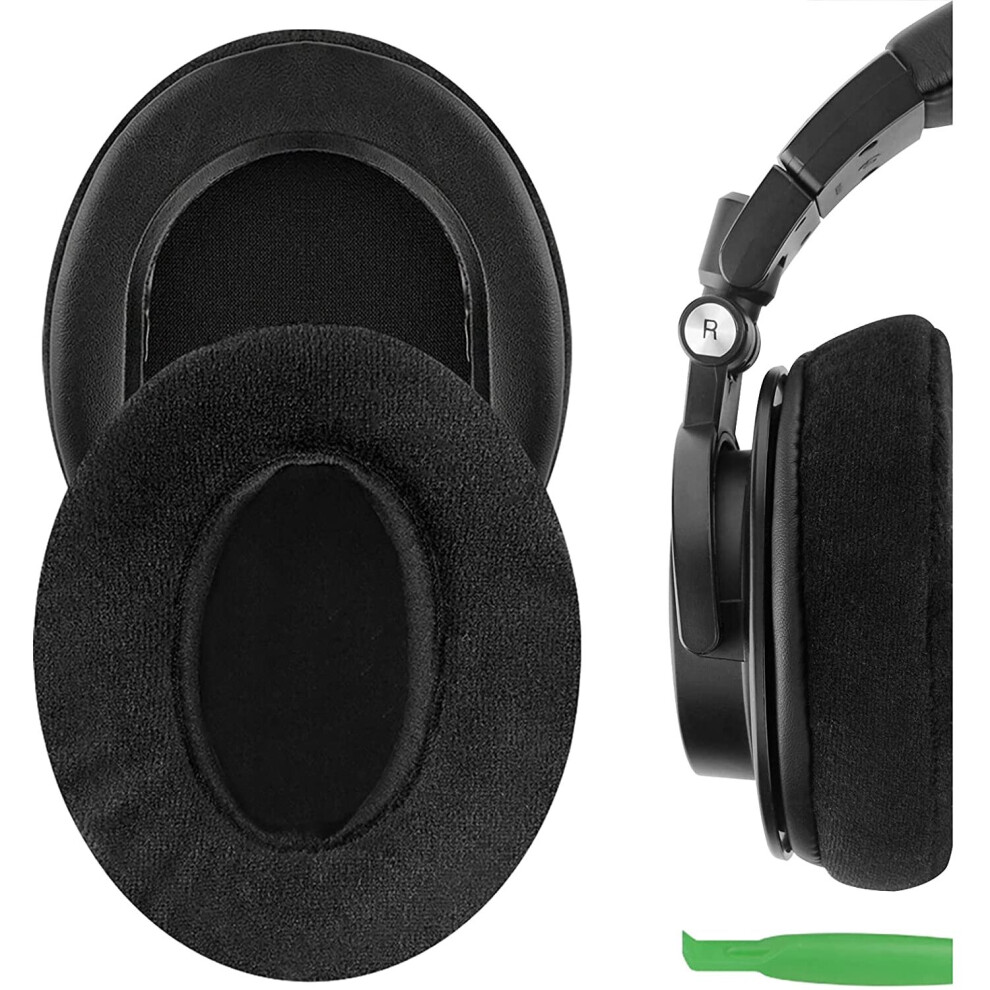Geekria Comfort Velour Replacement Ear Pads for Audio-Technica ATH-M50X, ATH-M50xBT2, ATH-M40X, ATH-M30X, ATH-M20X, ATH-M10,...