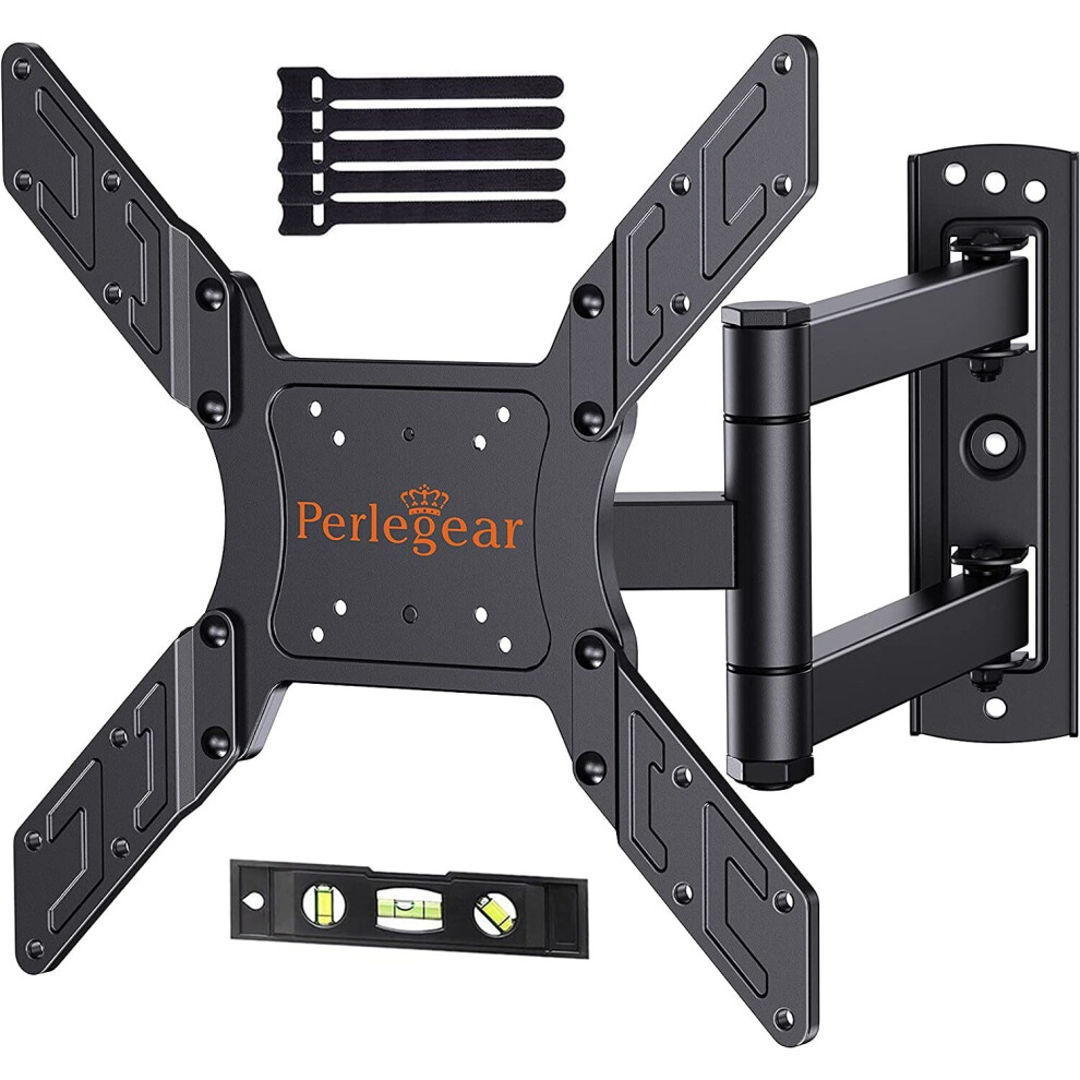 Perlegear TV Wall Bracket fits 26-55 Inch Flat&Curved TV up tp 45KG, Swivels Tilts Extends Rotates TV Bracket Mount, Max. VESA...