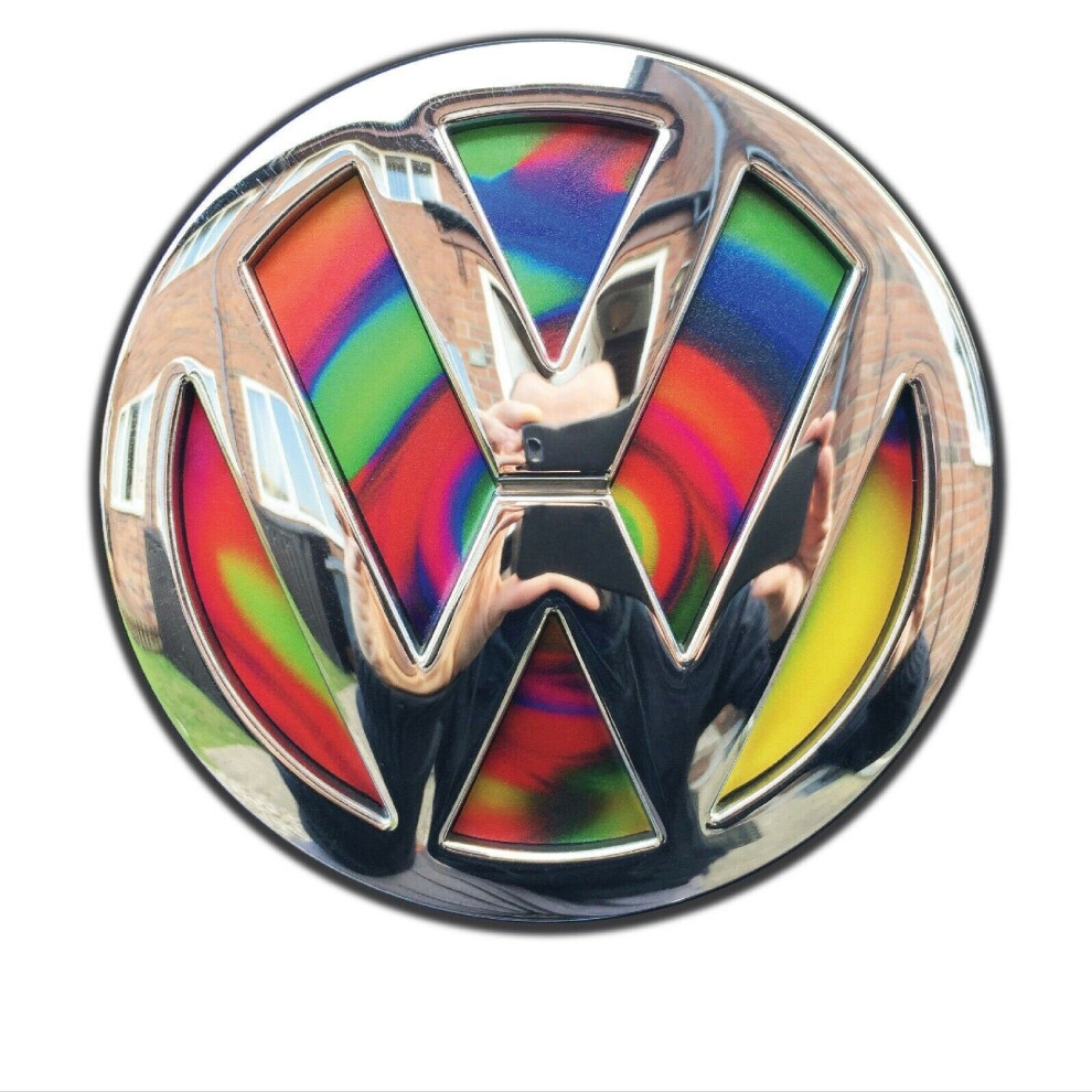 Vw Golf Mk4 Tie Dye Psychedelic Rear Badge Inserts Emblem Gti R32 5060971520537