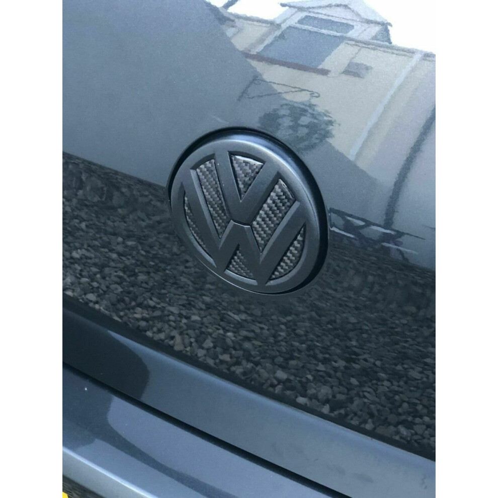 Vw Golf Mk5 Mk6 Mk7 R Polo 6C Gtd 3D Carbon Fiber Rear Badge Inserts Emblem Black 5060971520582