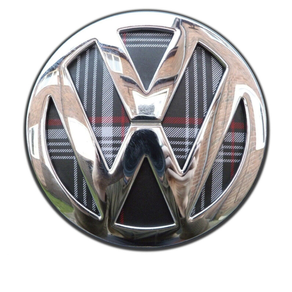 Vw T5 & T6 Transporter Van Jacky Plaid Interlagos - Rear Badge Inserts. 5060971520988