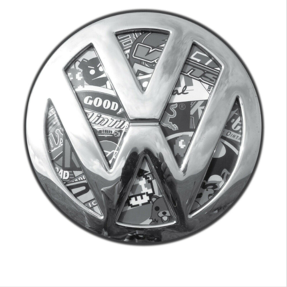 Vw Golf Mk5 & Stickerbomb - Rear Badge Inserts. Tdi, R32, Gt Black/White 5060971520568