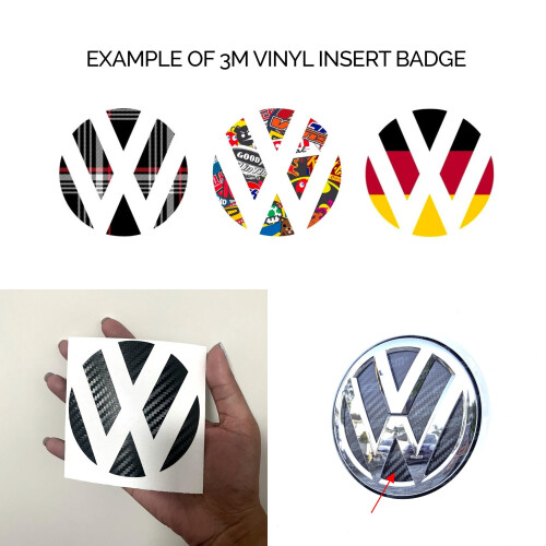 vw golf mk7 german flag - front badge inserts. gti, r32, tdi 2