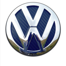 Blue Carbon Fibre Rear Badge Insert Graphics for VW Golf MK4–MK7.5 (88mm) – GTI R32 TDI
