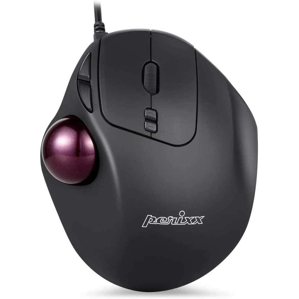 Perixx Perimice-517 Wired Ergonomic Trackball Mouse With 7 Buttons And 2 Dpi Level, 11567 4049571002125