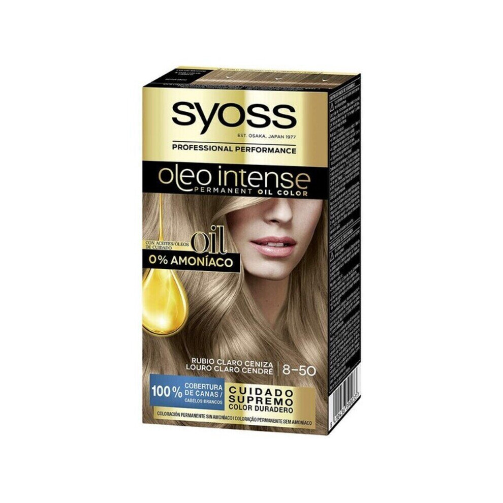 Syoss Light Permanent Dye Olio Intense Nâº 8,50 Ash Blonde
