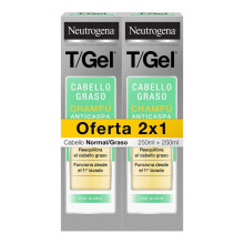 NEUTROGENA - Neutrogena T/Gel Champú Para Cabello Graso y Normal 2x250ml