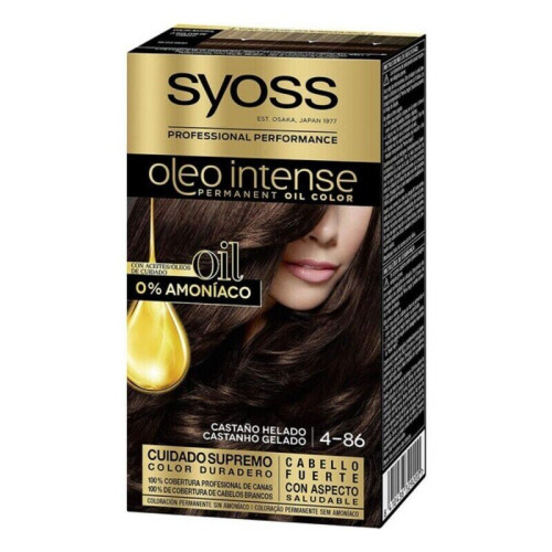 Permanent Dye Olio Intense Syoss No 4,86 Frozen Chestnut