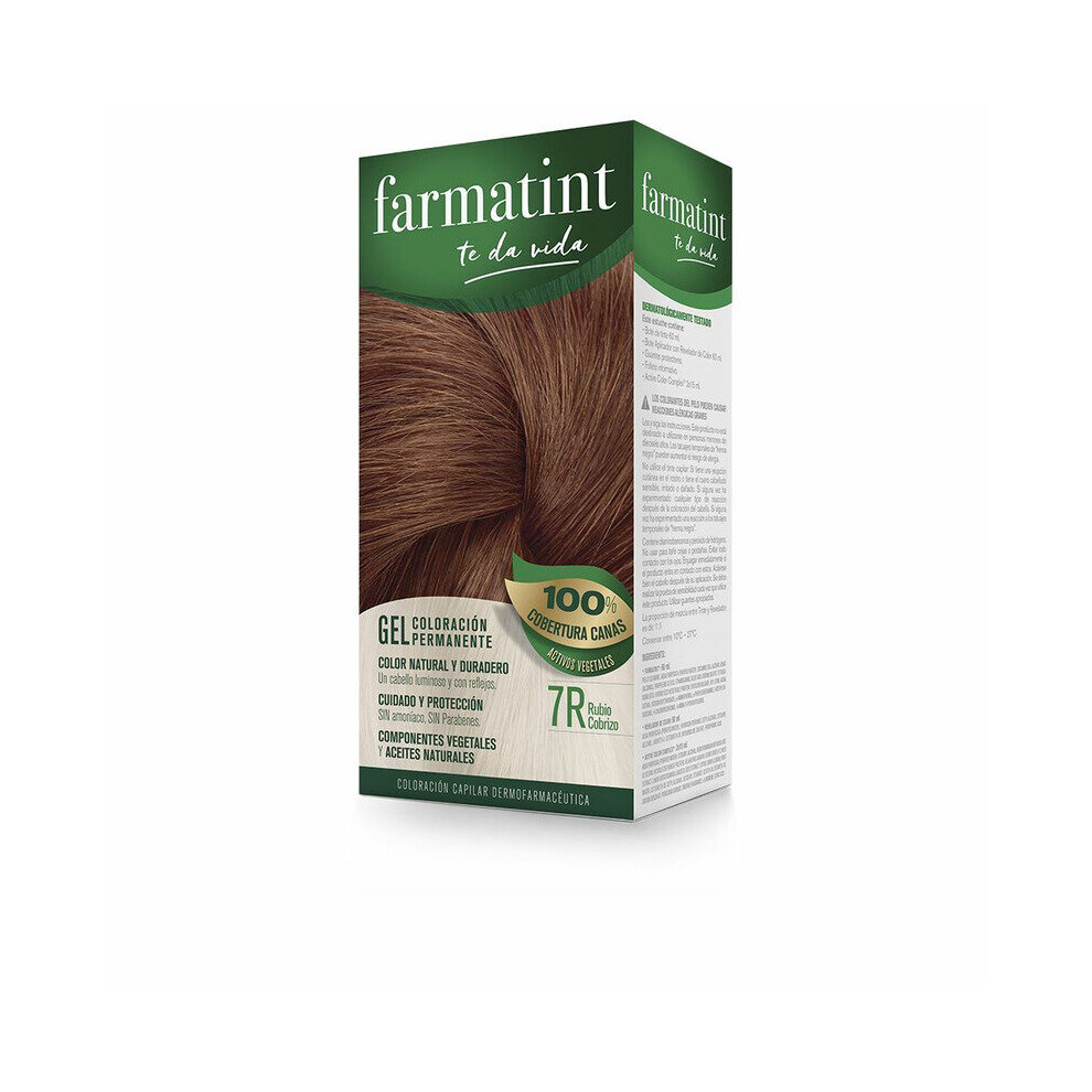 Farmatint Permanent Dye 7R-Rubio Cobrizo Gel