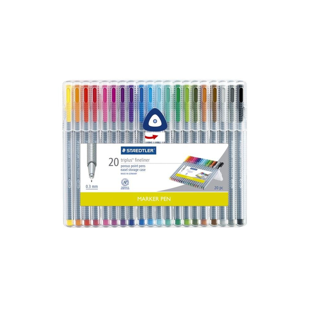 Staedtler-Mars 1568989 0.3 mm Triplus Fineliner - Set of 20