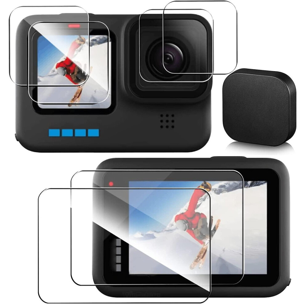 6Pcs Screen Protector For Gopro Hero 10 Clear Tempered Glass Lens Protector Accessories 768647950286
