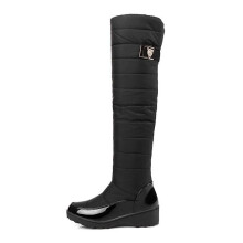 (Black, UK7 EU40) Women Winter Boots Klasina Ladies Over Knees Platform Boots Warm Fur Snow Shoes