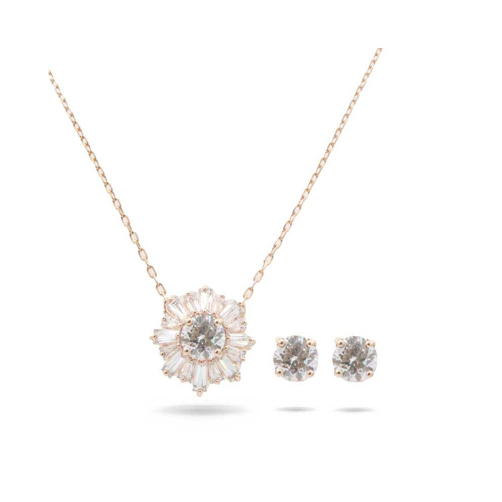 Swarovski Sunshine Flower Necklace & Earring Jewellery Set