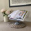 Cast Iron Floral Cookbook Stand in Grey 5