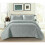 (Silver, King) Ruffle Embossed Quilted Bedspread Bed Throw Single Double King Size Bedding Set 1