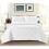 (White, Double) Ruffle Embossed Quilted Bedspread Bed Throw Single Double King Size Bedding Set 1
