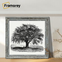 (6x6 Inch) Square Size Blue Vintage Distressed Photo Frames Picture Frame Handmade Wood Effect Wall Art Poster Frames Home Décor Frame