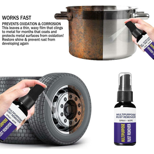 2pcs Rust Remover Spray Multipurpose Car Maintenance Cleaner Derusting Spray 1