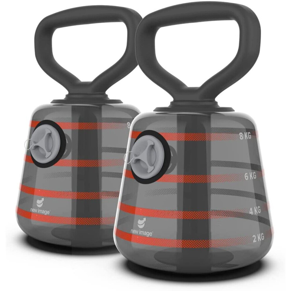 FITT Bell by New Image - Adjustable Kettlebell/Barbell System - Up to 16kg