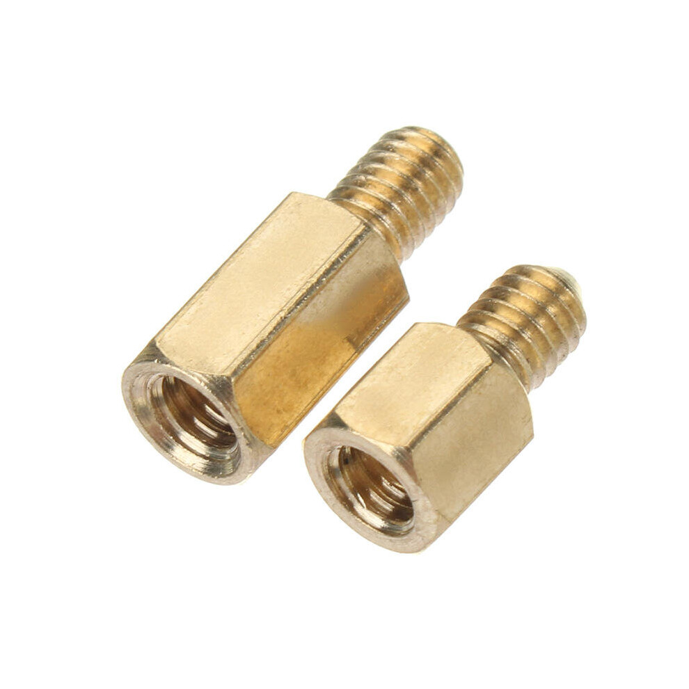 (10mm) M4BH1 100Pcs M4 Male-Female Brass Hex Standoffs Support Spacer Pillar Screw for PCB Board