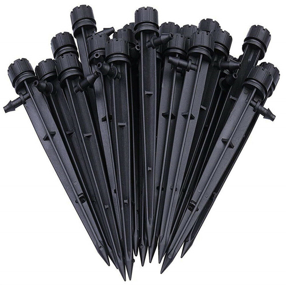 50Pcs 8 Holes Drip Emitters Perfect for 4mm / 7mm Tube Adjustable 360 Degree Water Flow Drip Irrigation System for Watering System