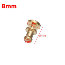 (8mm) 10Pcs Brass Monk Head Nipple Nail Belt Screw Belt Luggage Accessories